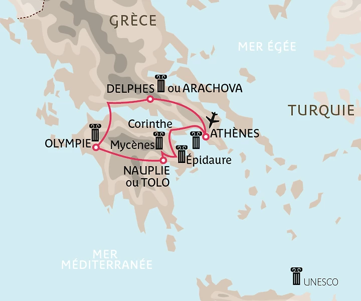 Carte Grèce classique en 3*