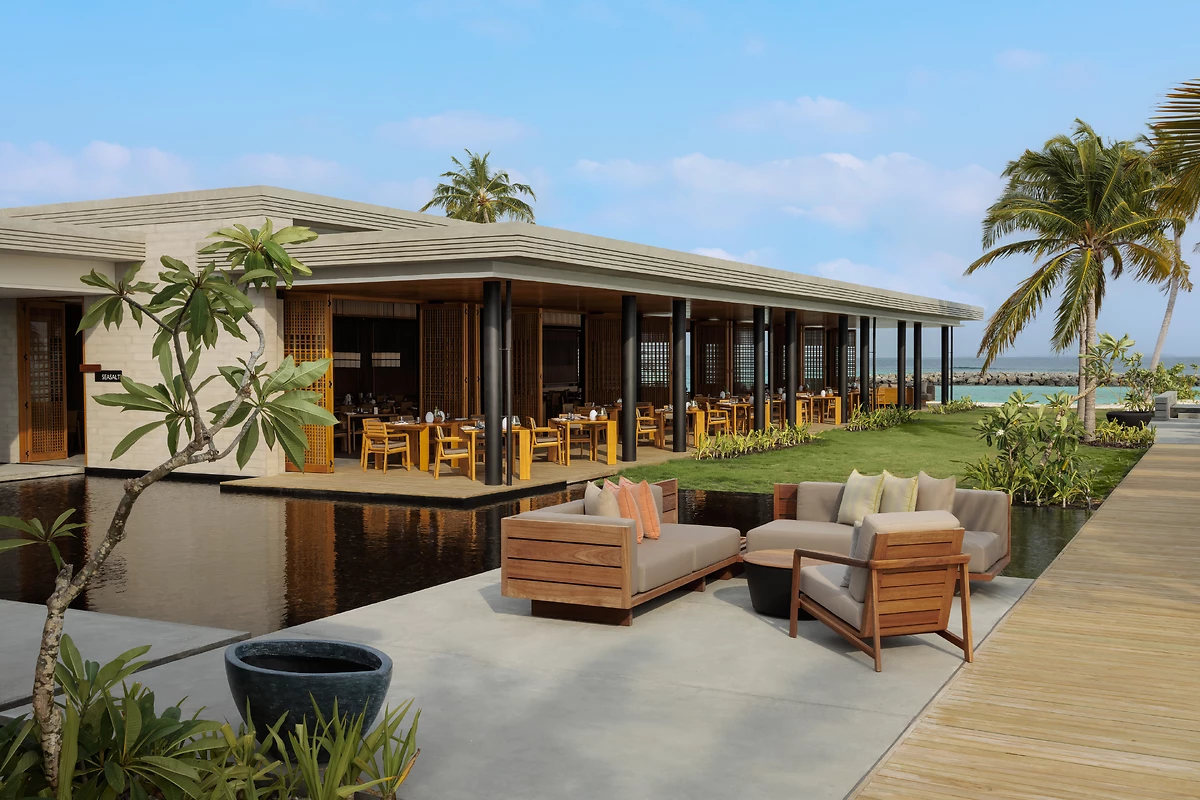 Un des bars de l'hôtel, Alila Kothaifaru Maldives