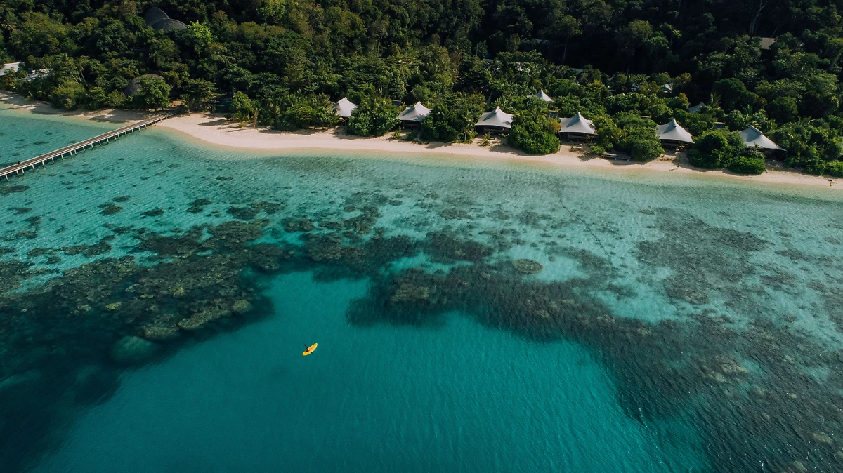 Plage de l'hôtel, Bawah Reserve