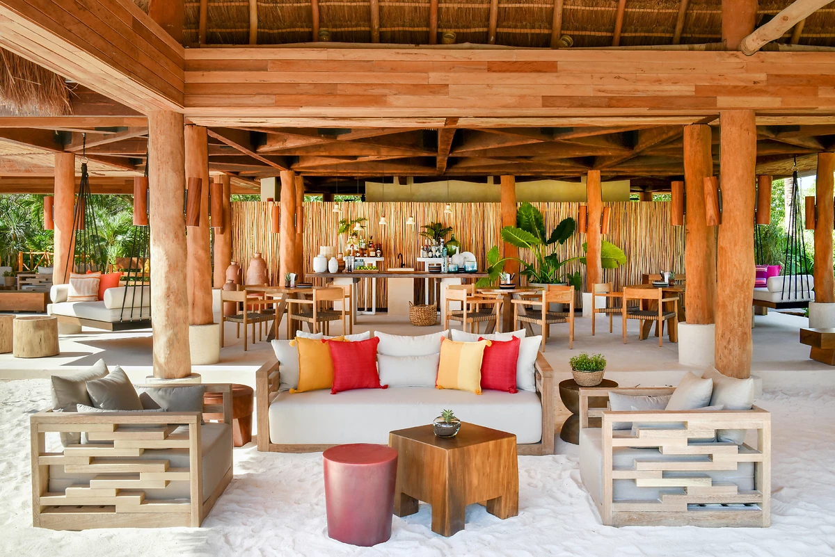 Un des bars de l'hôtel, Rosewood Mayakoba