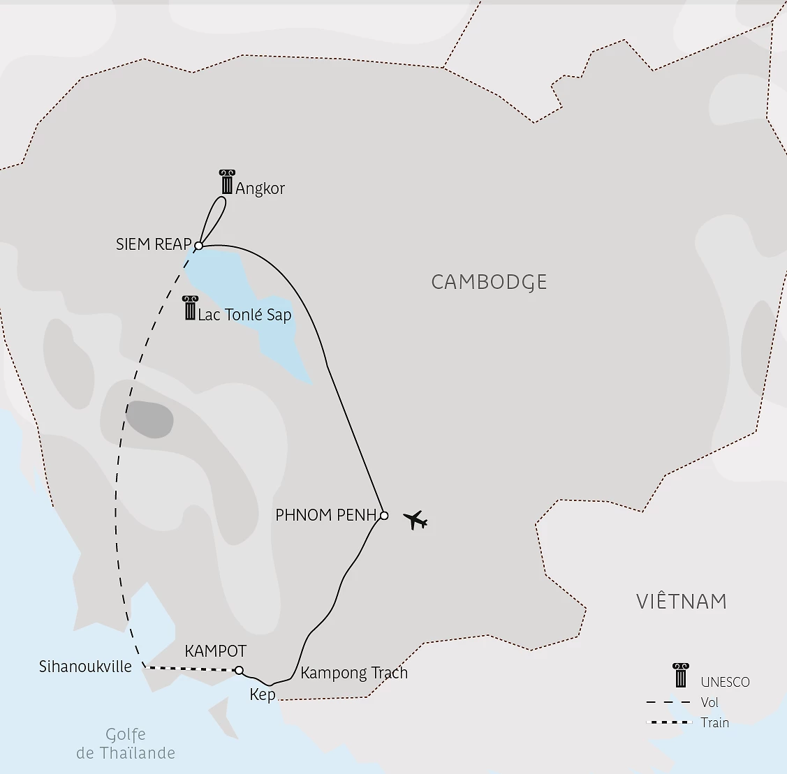 Carte Cambodge majestueux et attachant