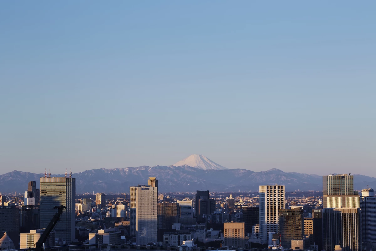 Vue sur Tokyo et le mon Fuji depuis l'hôtel, Aman Tokyo, Japon