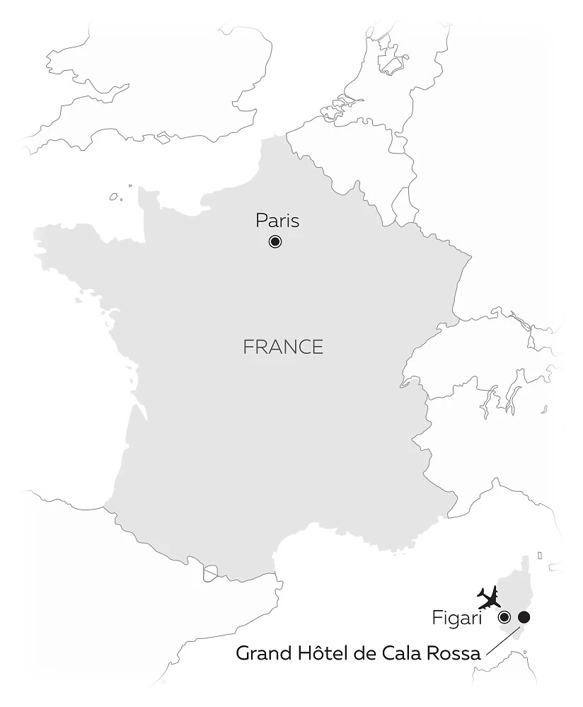 Carte Grand Hôtel de Cala Rossa