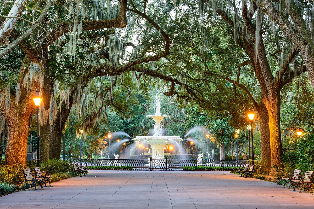 Fontaine du parc de Forsyth, Savannah, Géorgie