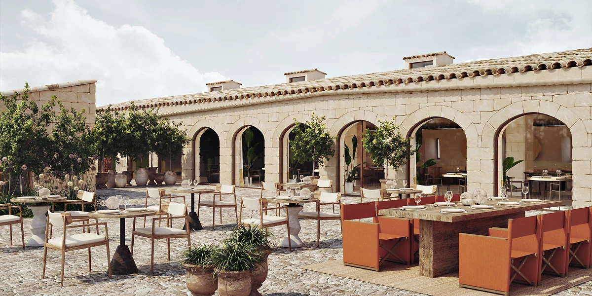 Terrasse du restaurant Vermell, Vestige Son Vell