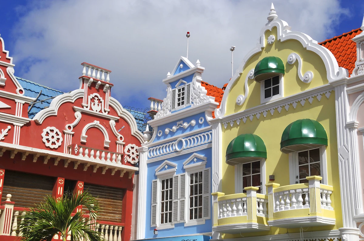 Place centrale d'Oranjestad, Aruba, Antilles Néerlandaises