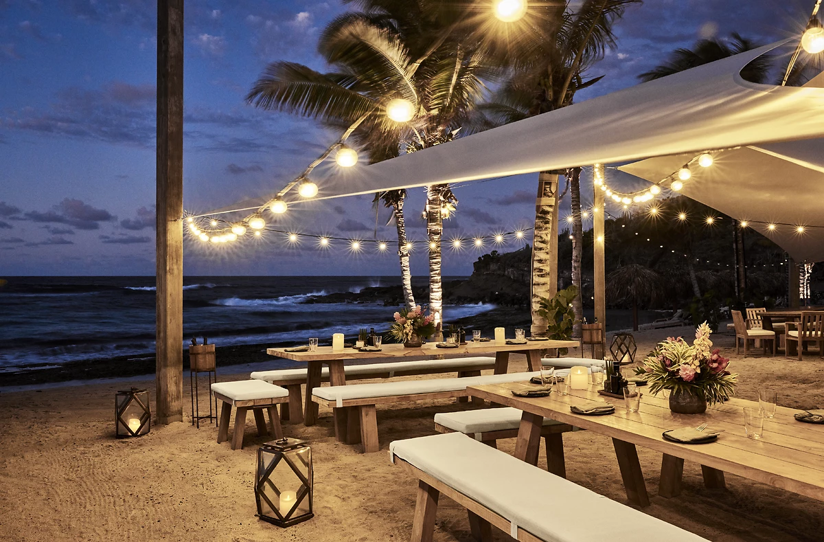 Un des restaurants de l'hôtel, Rosewood Le Guanahani St. Barth