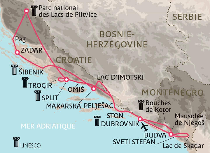 Carte La route des Balkans