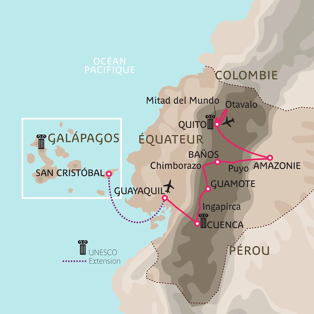 Carte Cœur Équateur en petit groupe