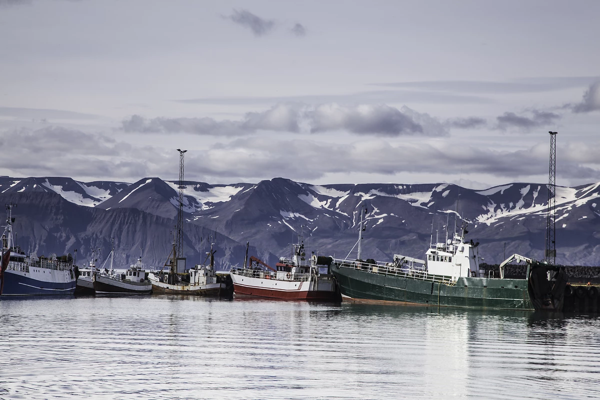 Bateaux de pêche, Húsavík, Islande