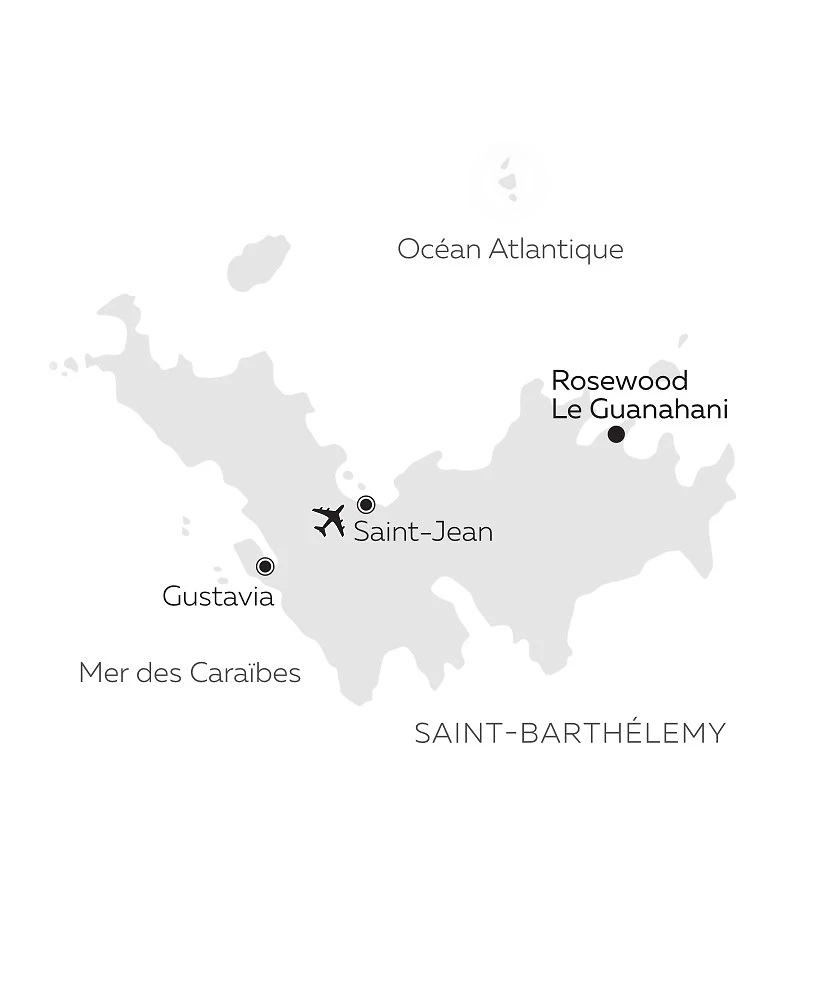 Carte Rosewood Le Guanahani St. Barth