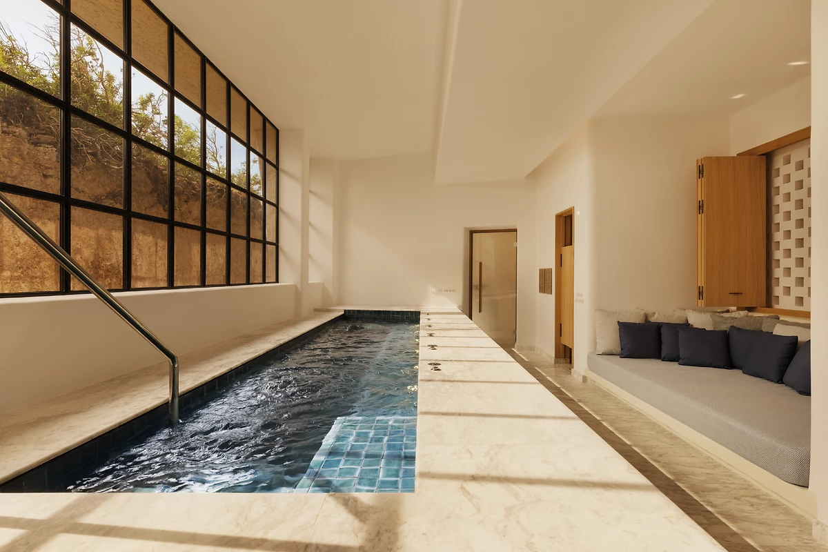 Piscine intérieure, spa de l'hôtel, hôtel Six Senses Ibiza