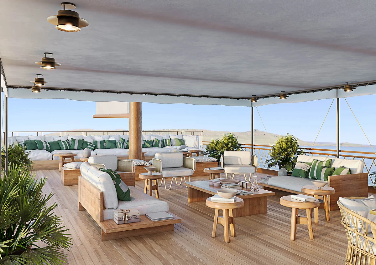 Pont du bateau, Gaïa Dahabeya, Nil, Égypte