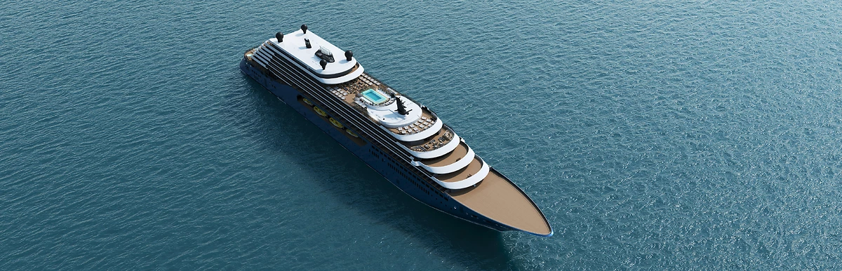 Vue aérienne du bateau, Ilma, Ritz-Carlton Yacht Collection
