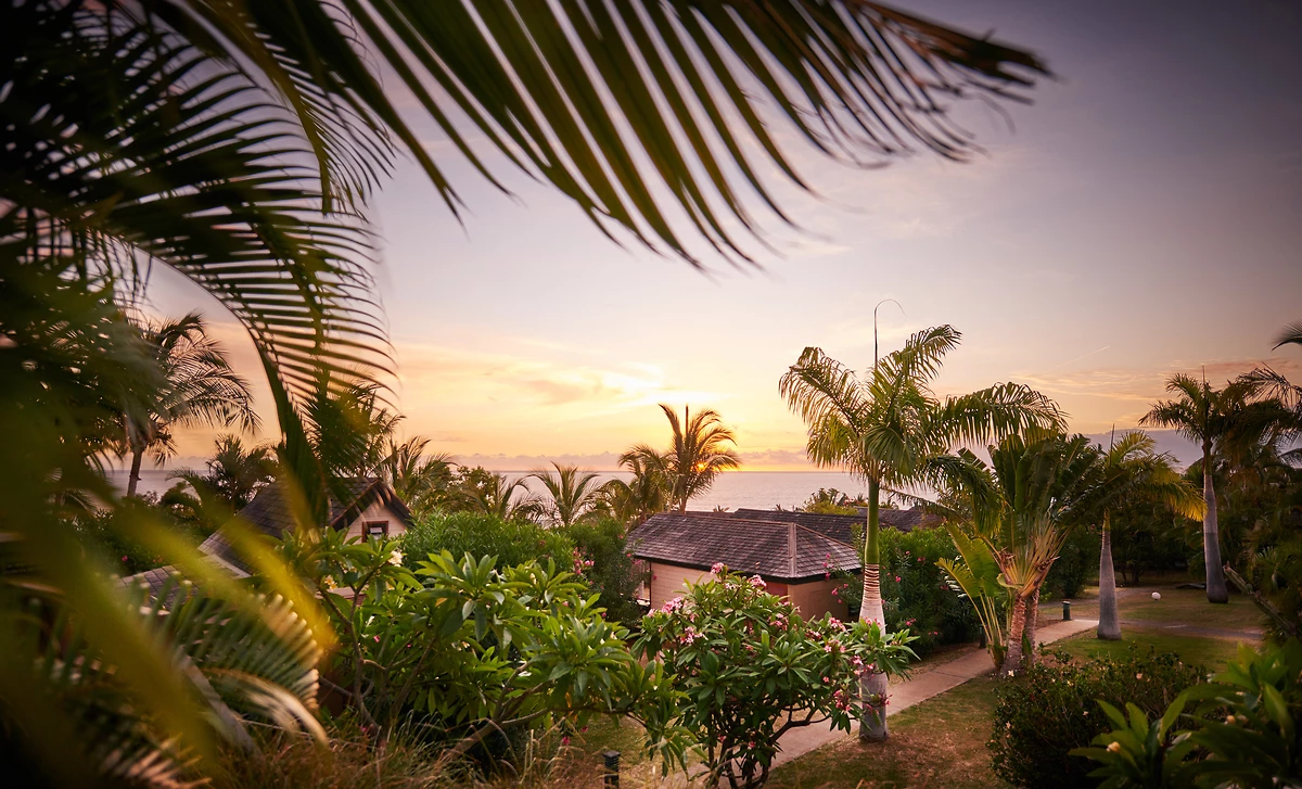 Vue des jardins, hôtel Iloha Seaview Hotel, Saint-Leu, La Réunion