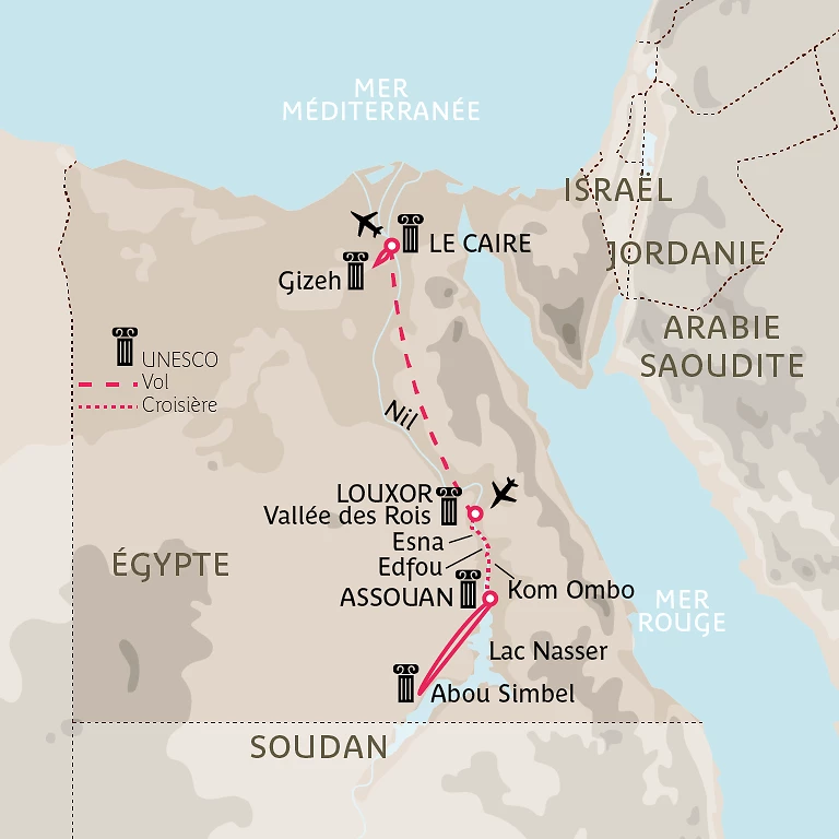 Carte Égypte éternelle en privé