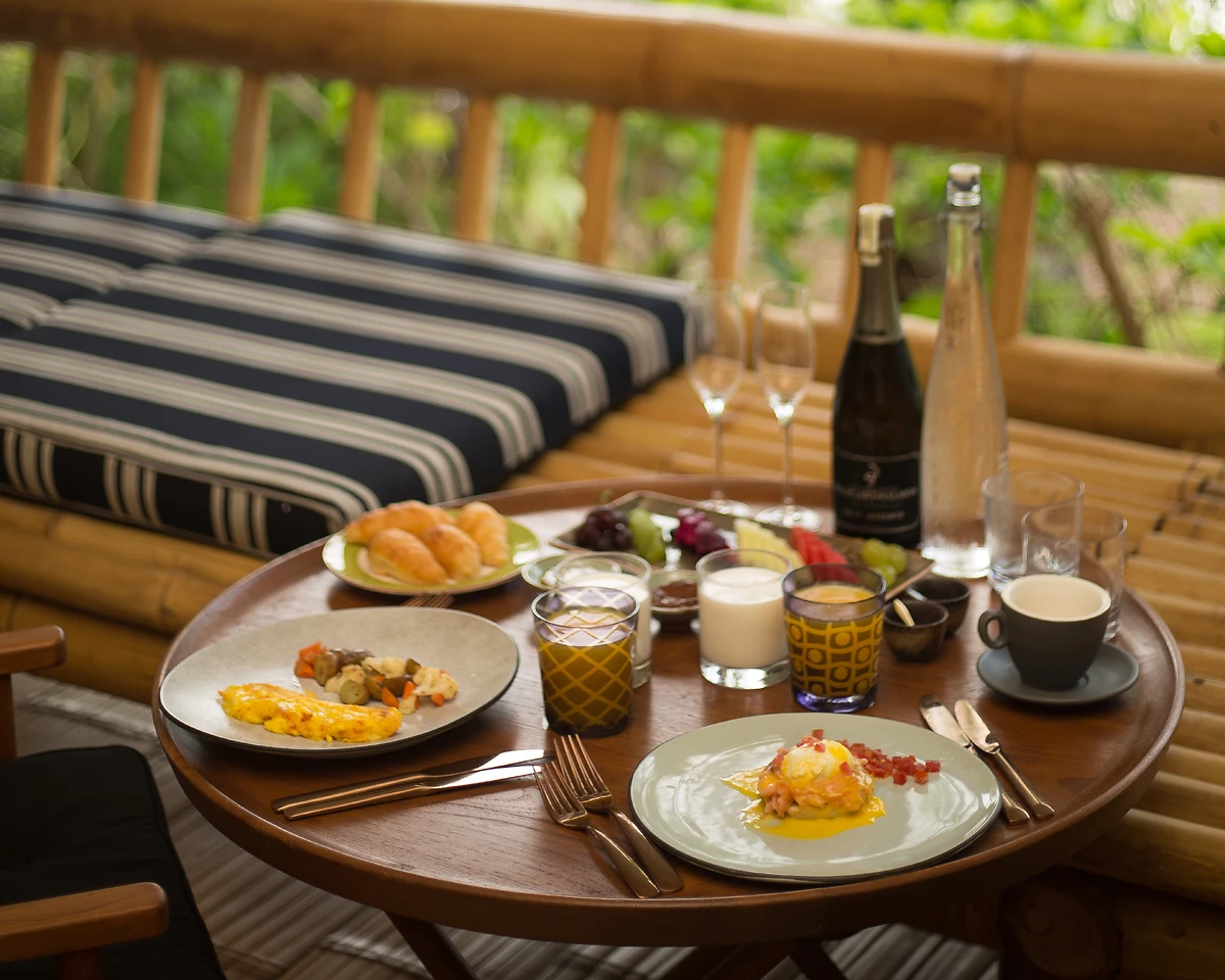 Petit-déjeuner servis dans l'un des restaurants de l'hôtel, Bawah Reserve