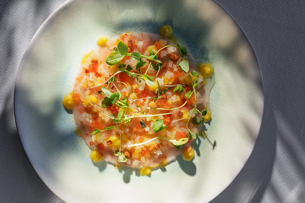 Plat servis dans l'un des restaurants de l'hôtel, Le Barthélemy Hotel & Spa