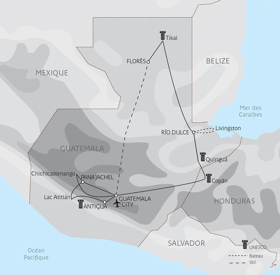 Carte Mayas d’hier et d’aujourd’hui en privé