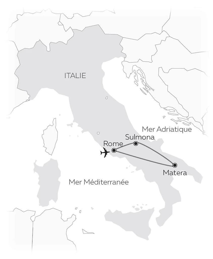 Carte Pierres éternelles de Matera en Dolce Vita Orient Express