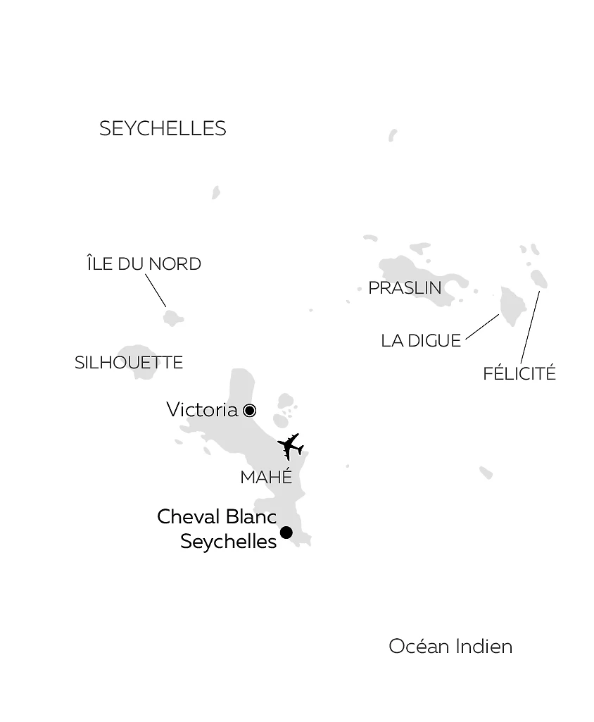 Carte Cheval Blanc Seychelles
