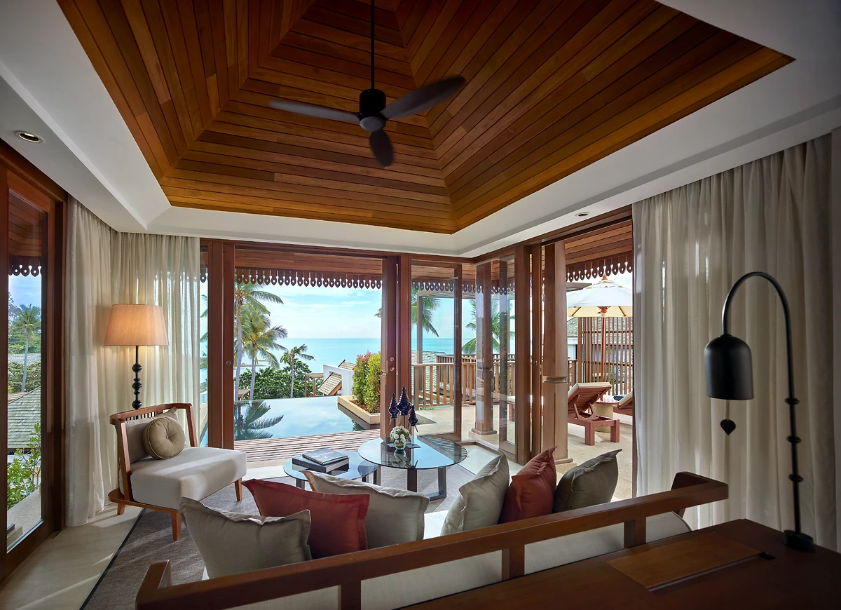 Salon, Villa piscine, Ritz Carlton, Koh Samui, Thaïlande