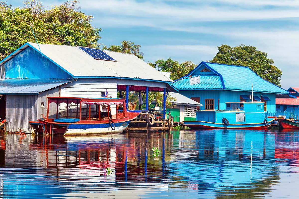 Village, Tonlé Sap, Cambodge