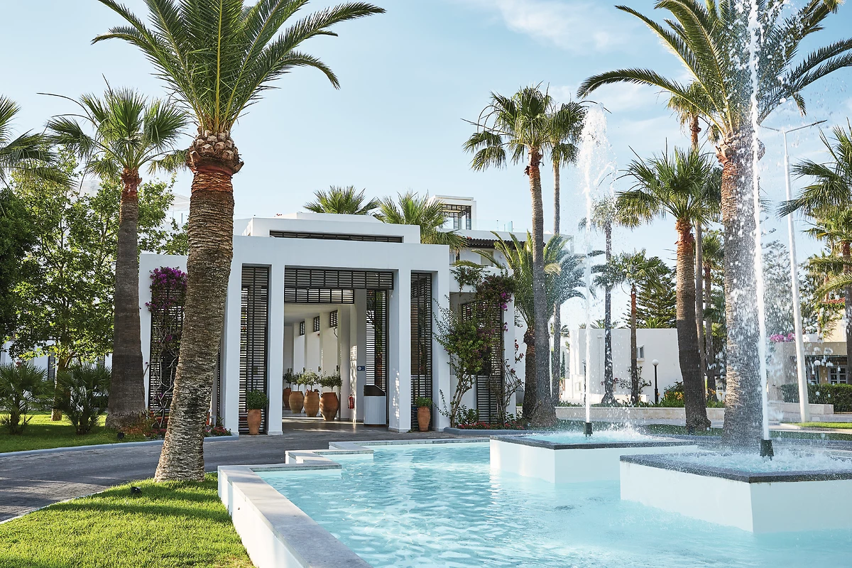 Entrée de l'hôtel, hôtel Grecotel Creta Palace