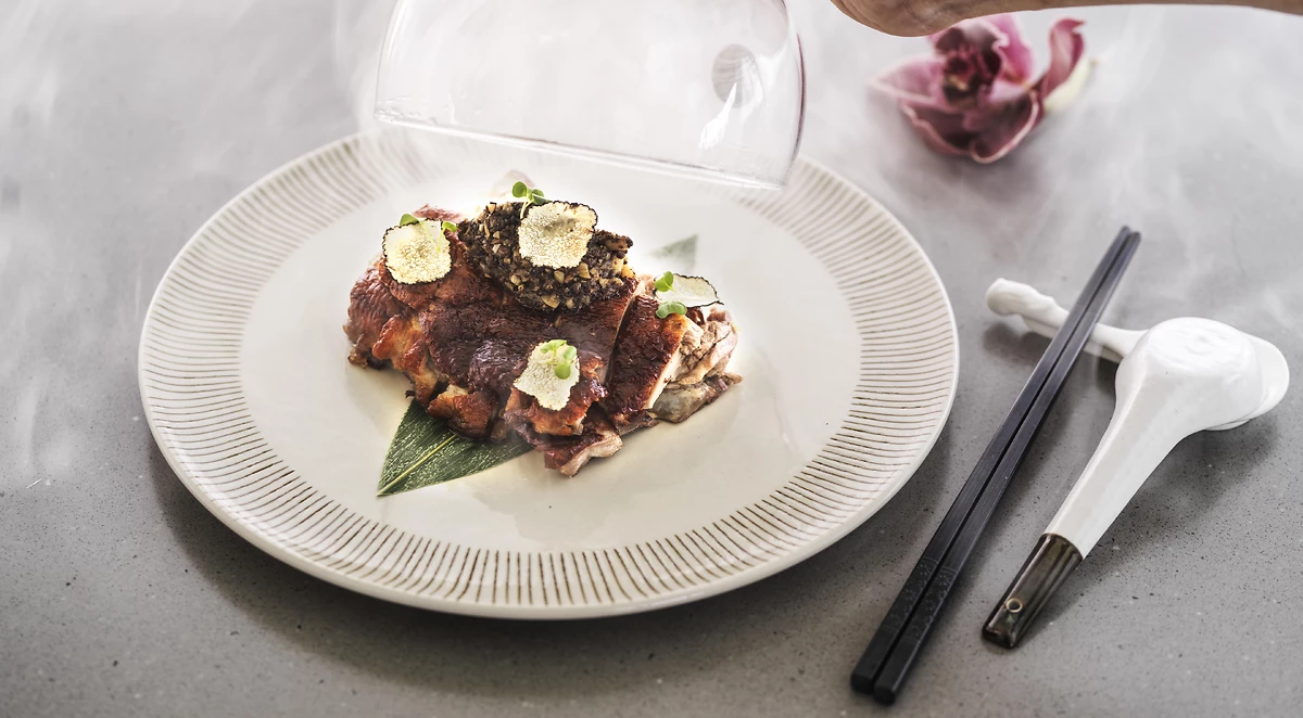 Plat servis au restaurant Summer Pavillion, Ritz Carlton Maldives : Fari Islands