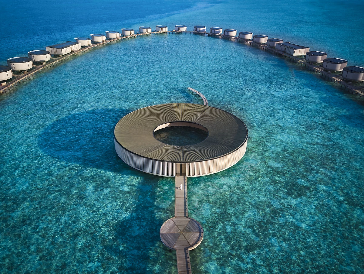 Vue aérienne du spa de l'hôtel, Ritz Carlton Maldives : Fari Islands