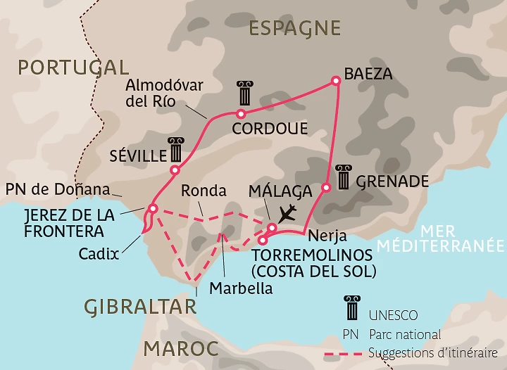 Carte Vuelta andalouse