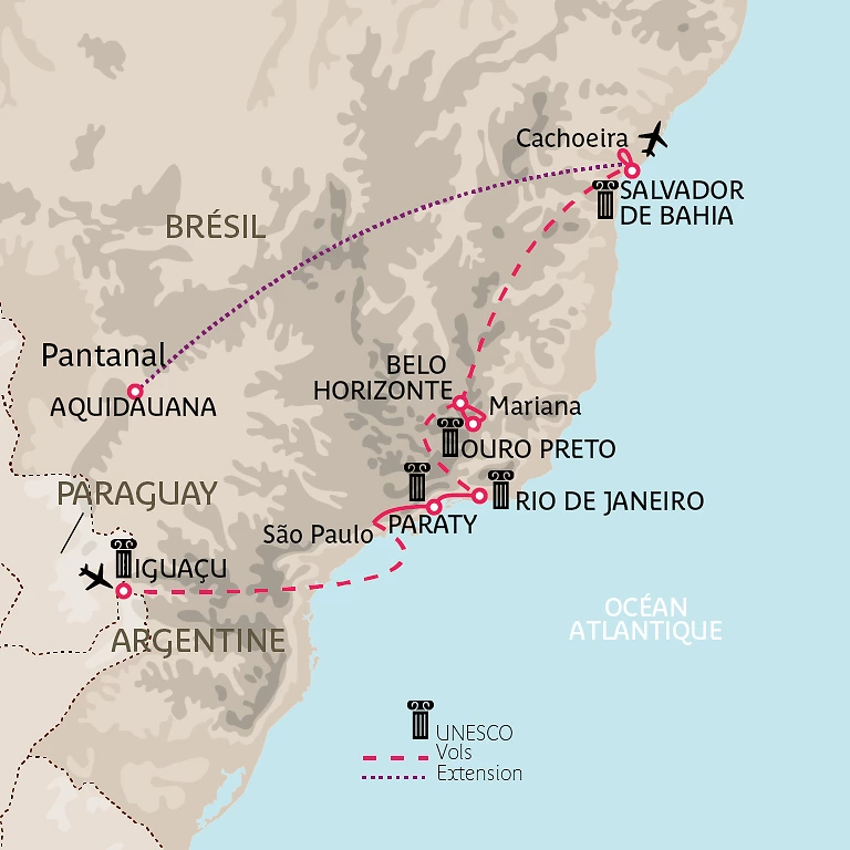 Carte Brésil, fruit de la passion en privé