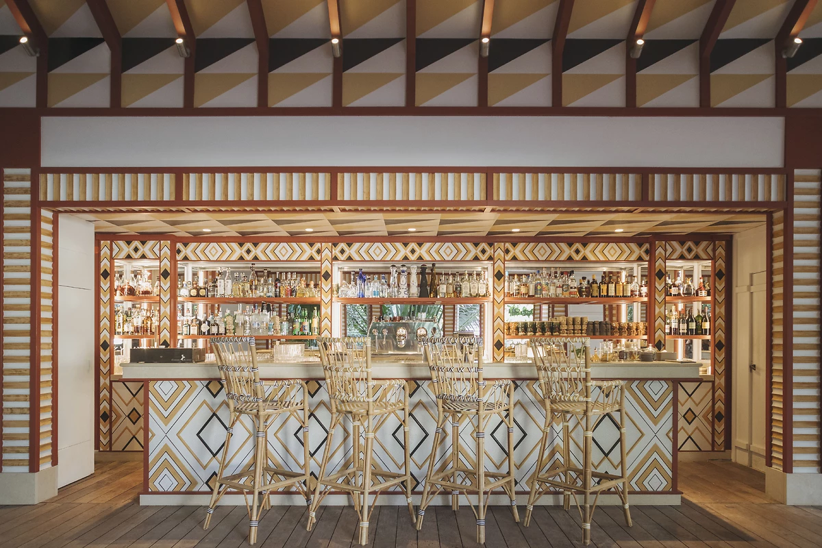 Bar La Cabane, hôtel Cheval Blanc St-Barth Isle de France