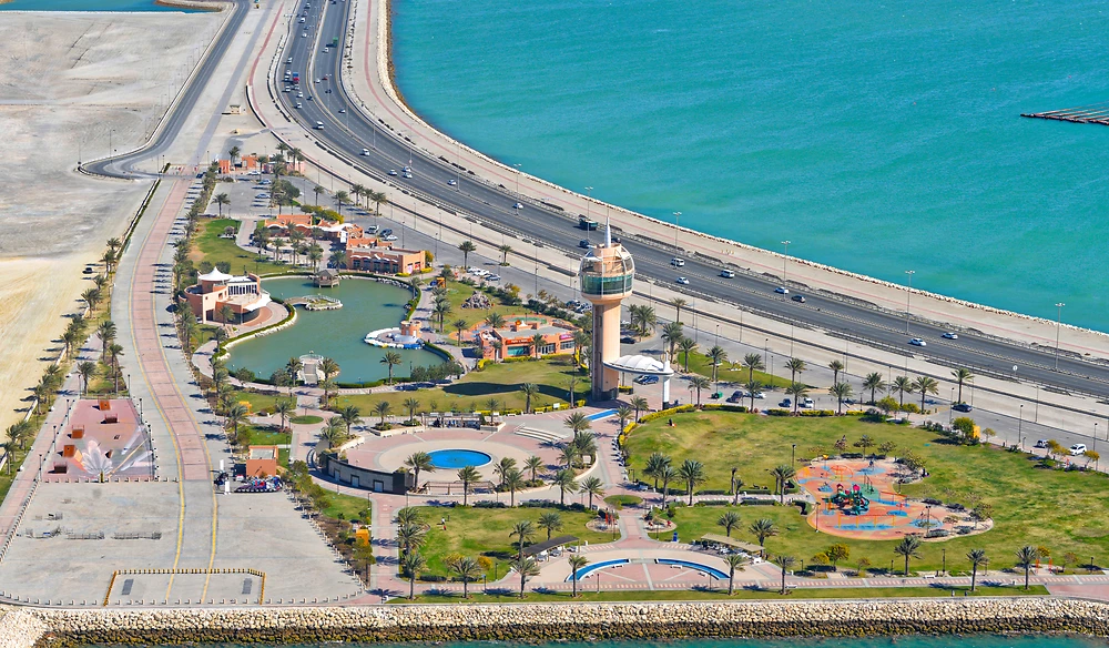 Vue aérienne du parc Khalifa bin Salman, Bahreïn
