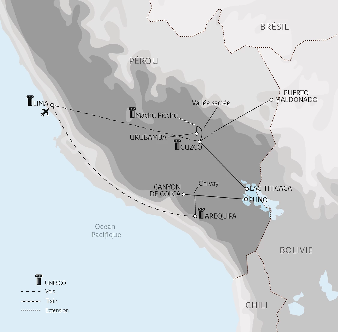 Carte Au cœur des Andes en privé