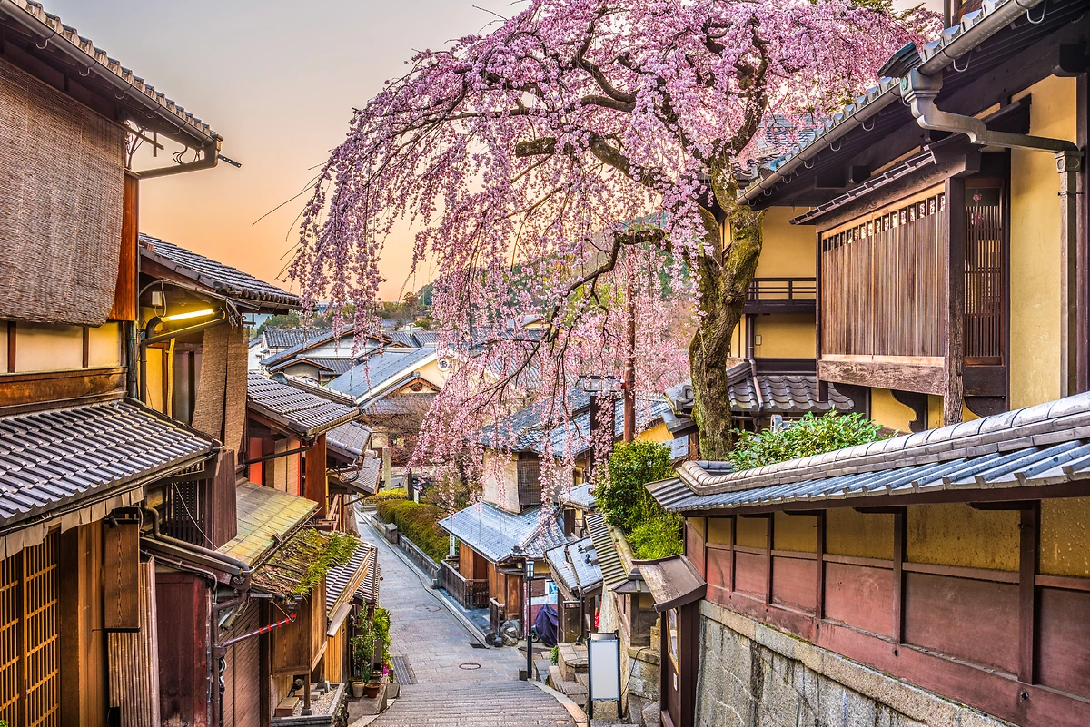 Quartier de Gion au printemps, Kyoto, Japon