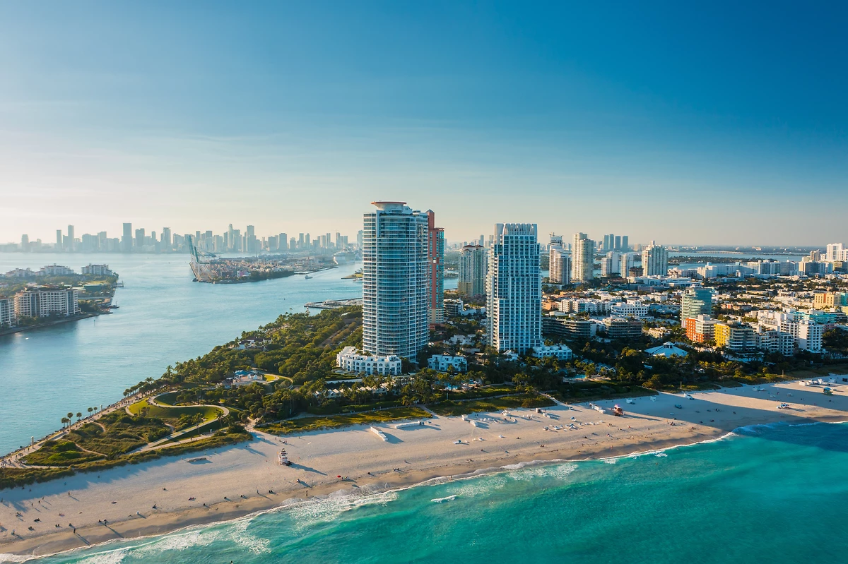 Vue panoramique de Miami Beach, South Beach, Floride