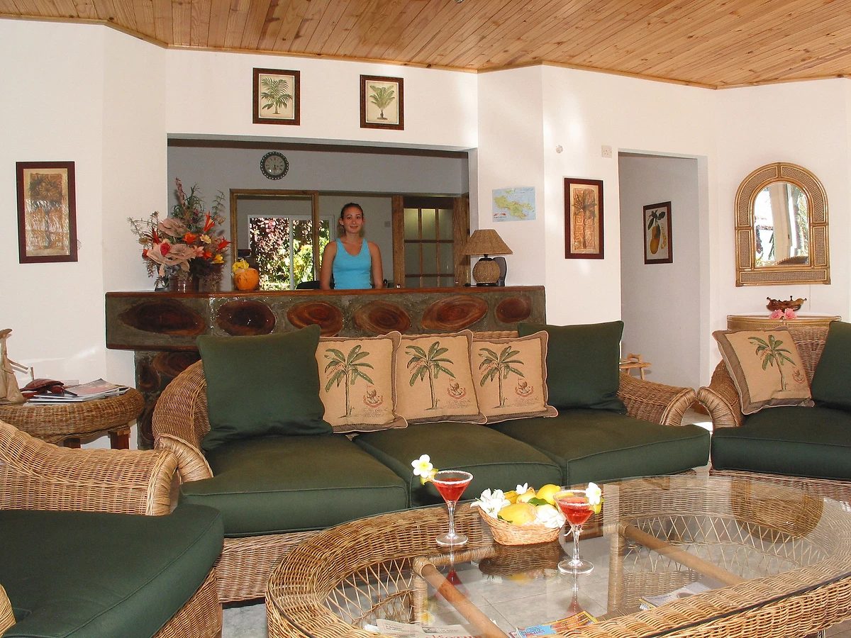 Réception, Chalets Côté Mer, Seychelles