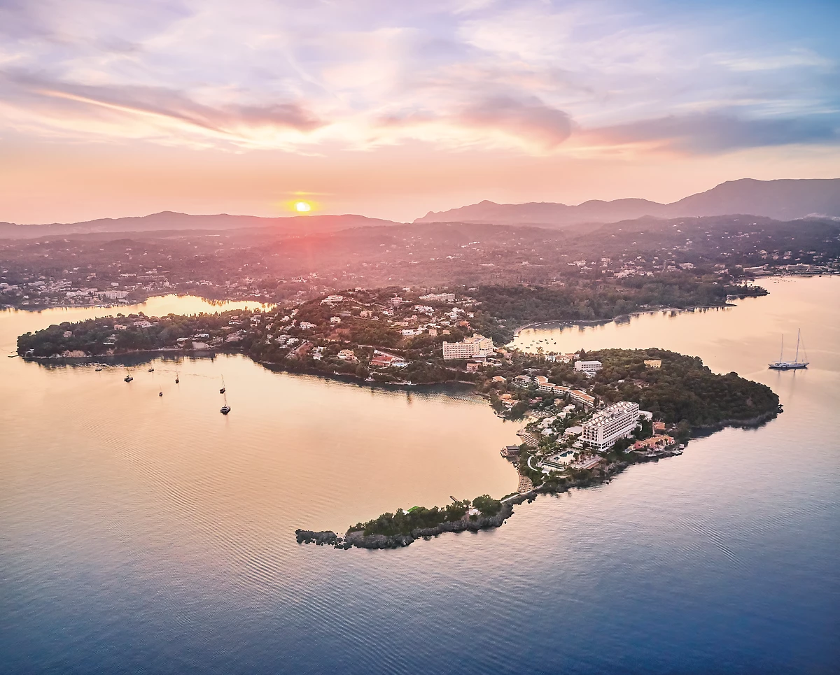 Vue aérienne de l'hôtel, hôtel Grecotel Corfu Imperial