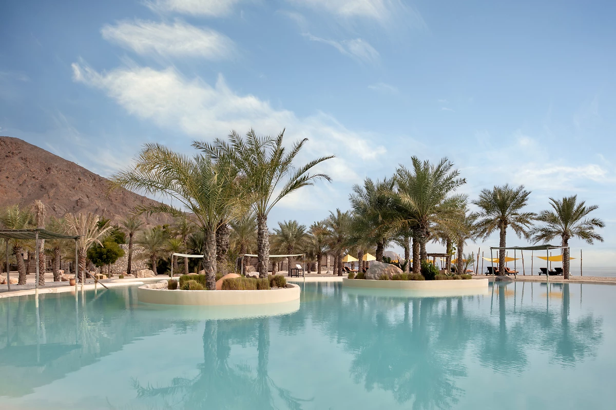 Piscine de l'hôtel, Six Senses Zighy Bay