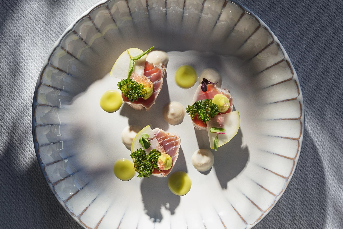 Plat servis dans l'un des restaurants de l'hôtel, Le Barthélemy Hotel & Spa