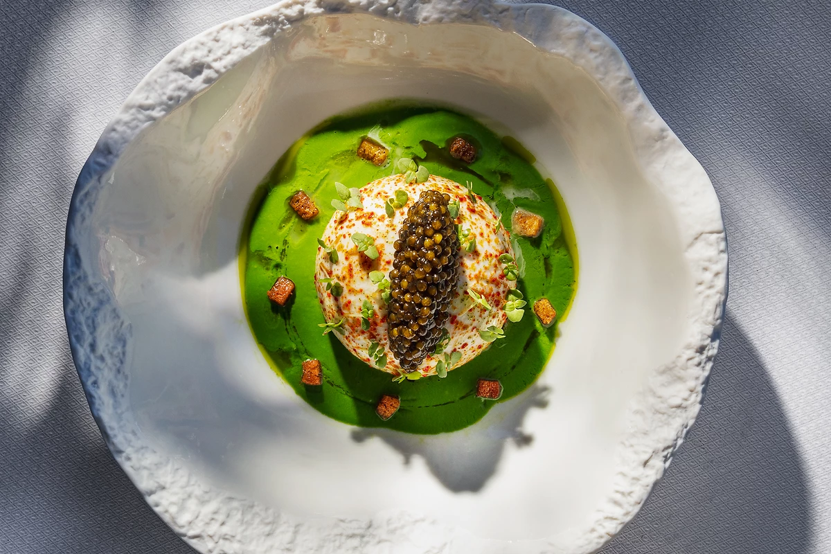 Plat servis dans l'un des restaurants de l'hôtel, Le Barthélemy Hotel & Spa