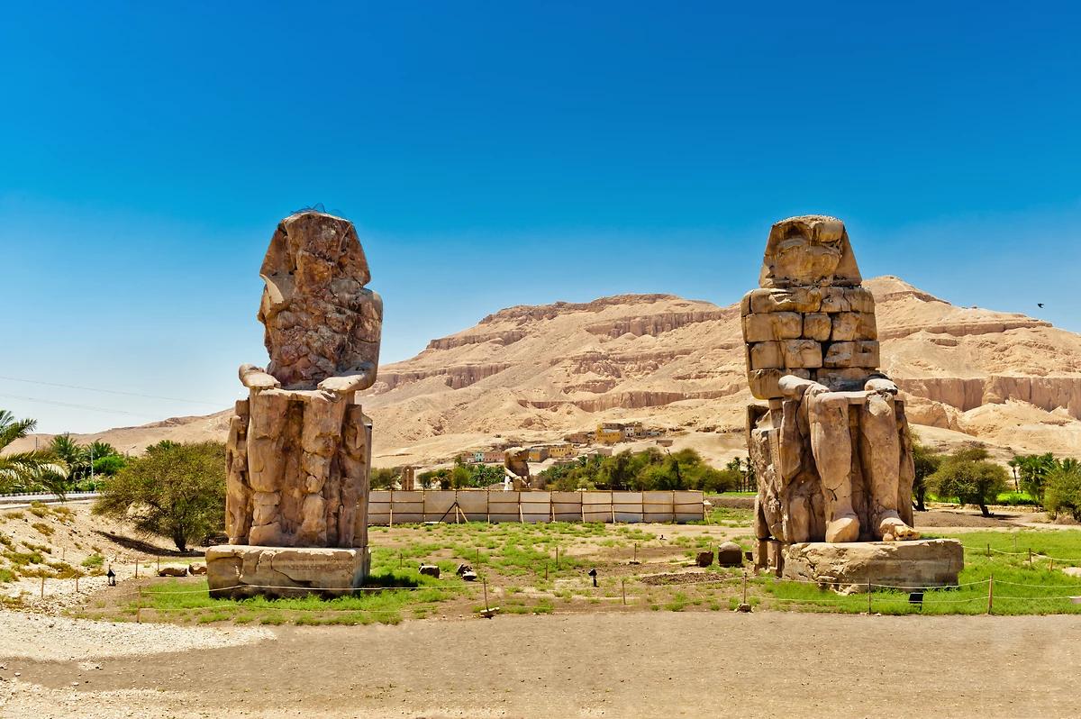 Colosses de Memnon, Nécropole thébaine, Louxor, Egypte