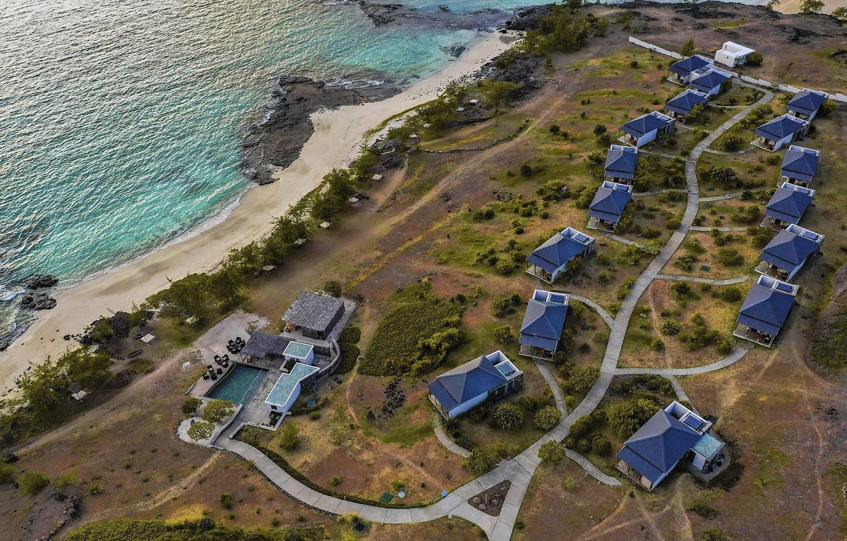 Vue aérienne de l'hôtel, Constance Tekoma Rodrigues