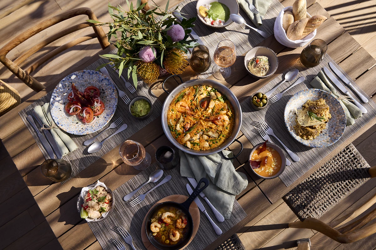 Repas servis au restairant Chiringuito, hôtel Ikos Andalusia