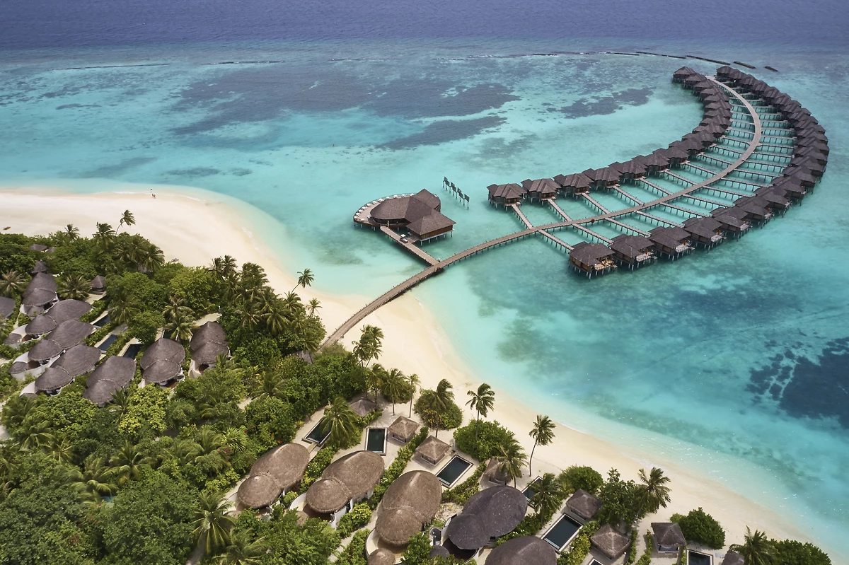 Vue aérienne de l'hôtel, Sun Siyam Iru Fushi