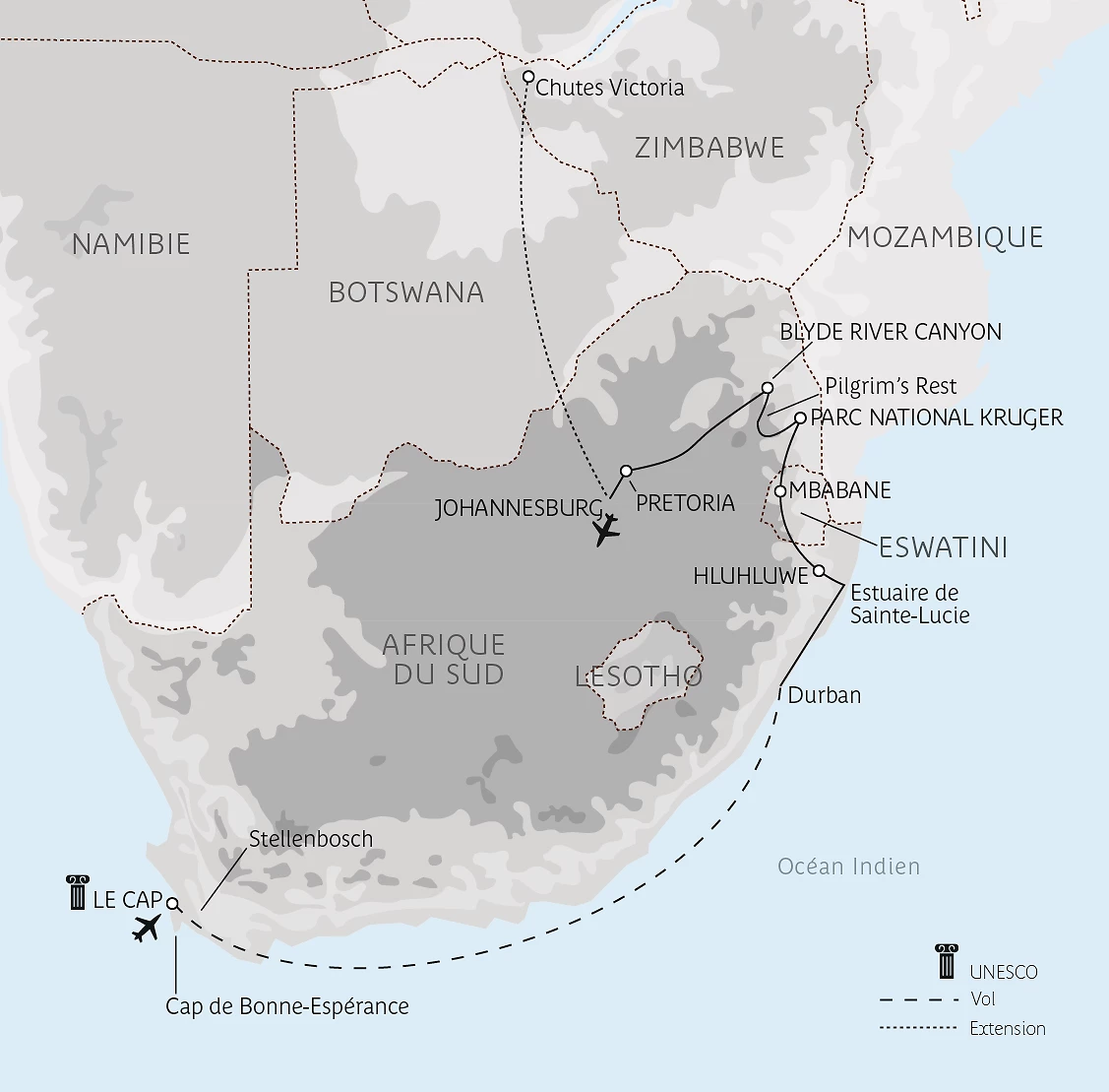 Carte Sud Africana en privé