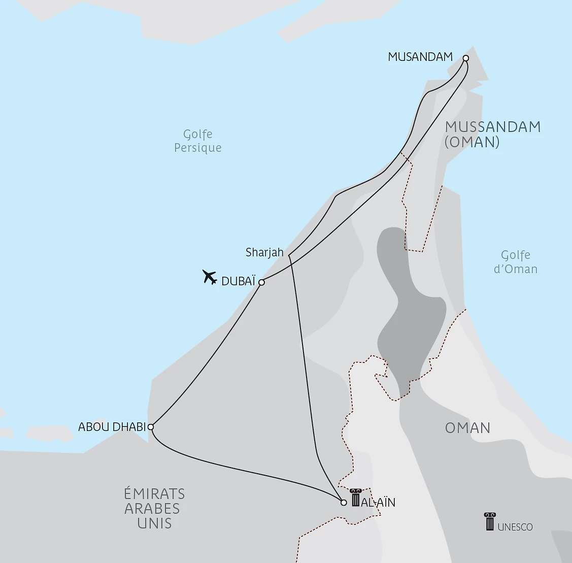 Carte Mille et une merveilles émiraties