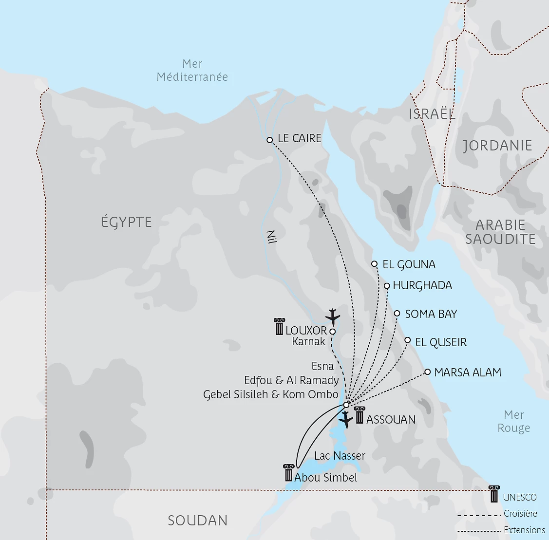 Carte Flânerie au fil du Nil