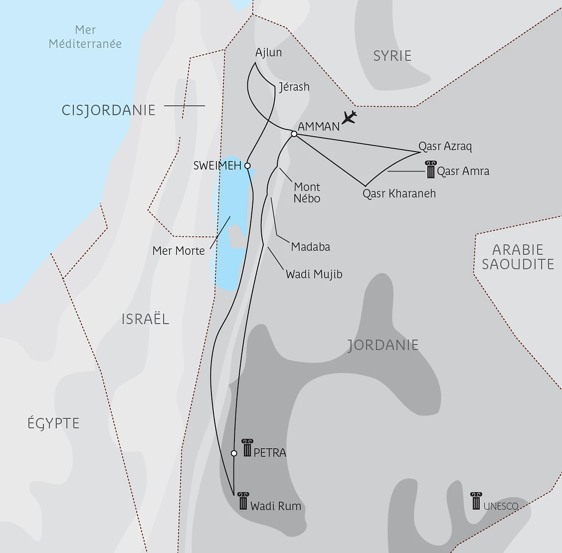 Carte Jordanie essentielle